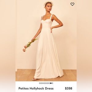 Reformation Hollyhock Champagne Satin Gown